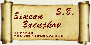 Simeon Bačujkov vizit kartica
